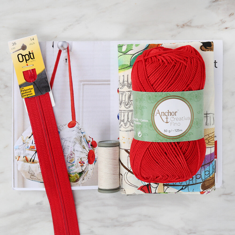 Anchor Retro Çanta Kiti Kırmızı - A25SEWK-01001